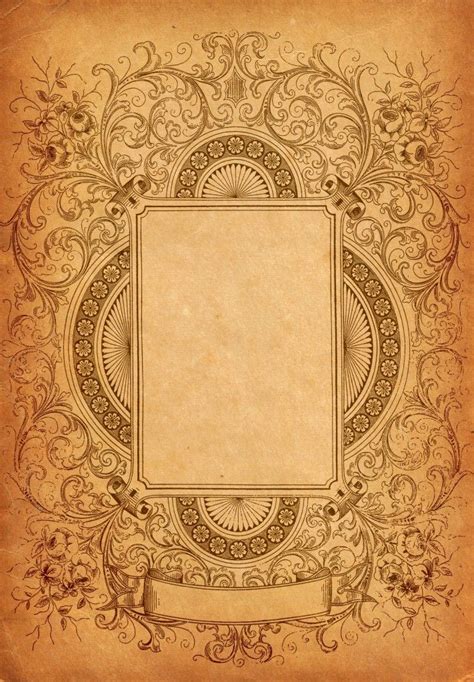 Ornate Decorative Border With Paper Texture Background Paper
