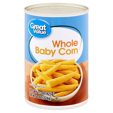 Great Value Whole Baby Corn 15 Oz