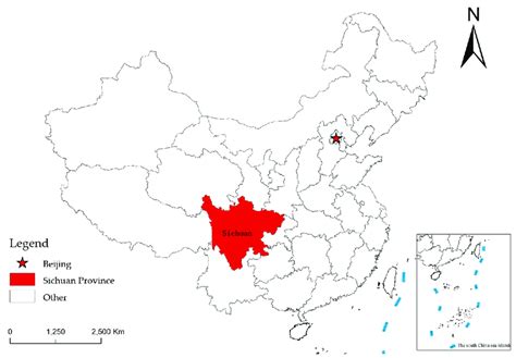 Regional Map Of Sichuan Province In China Created By Arcgis