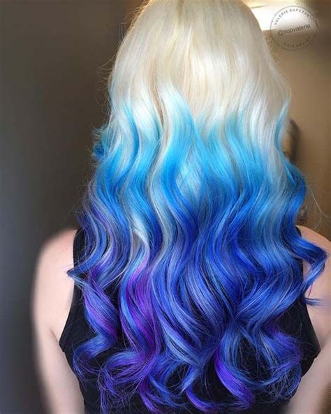 41 Bold And Beautiful Blue Ombre Hair Color Ideas Page 4 Of 4