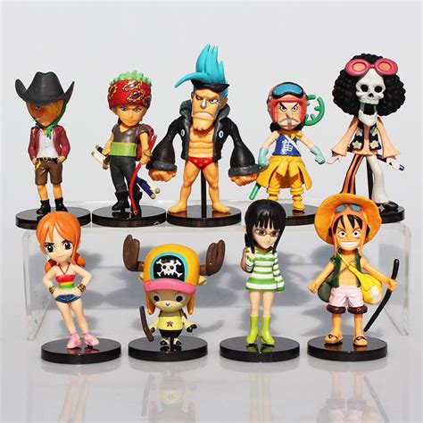 9pcsset Mini Anime One Piece Luffy Pvc Action Figure Toys Roronoa Zoro
