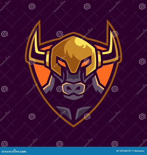 Minotaur Bull Sport Logo Design Stock Vector Illustration Of Emblem