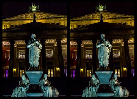 Friedrich Schiller Statue 3 D CrossEye Stereoscopy H Flickr