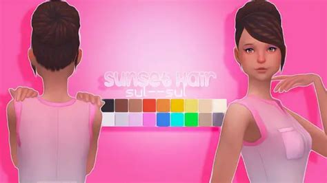 Sul Sul Sunset Hair Sims 4 Hairs