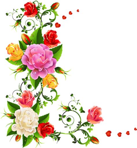 Download Marcos Con Flores Png Flower Corner Border Full Size Png
