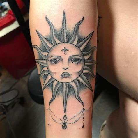 Sun Tattoo On Sleeve Piercing Tattoo Tattoos And Piercings I Tattoo
