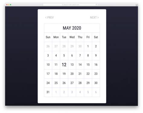 42 Best Css Calendar Examples For Your Website Or App 2022