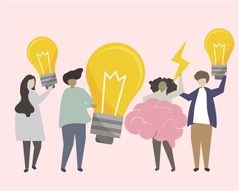 A Group Of People Brainstorming Ideas Illustration Download Free Vectors Clipart Graphics