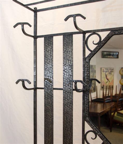 All outdoor chandeliers and candelabras. French Art Deco Wrought Iron Hall Tree or Stand For Sale ...