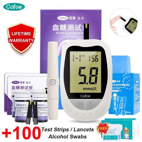 Cofoe Yiyue Blood Glucose Monitor With Pcs Test Strips Pcs