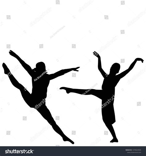 Silhouette Sexy Girl Dancing Dance เวกเตอร์สต็อก ปลอดค่าลิขสิทธิ์ 1579024945 Shutterstock