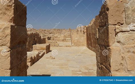 Ruins Of An Ancient Nabatean City Shivta In Israelnegev Desert Stock