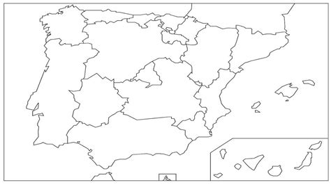 Mapa Mudo Comunidades Autónomas España Recurso Educativo 779603