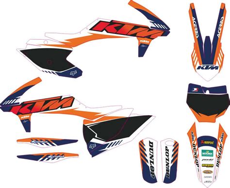 Ktm Sxf 450 250 2016 2018 5 Stickers Set Mxgone Best Moto Decals