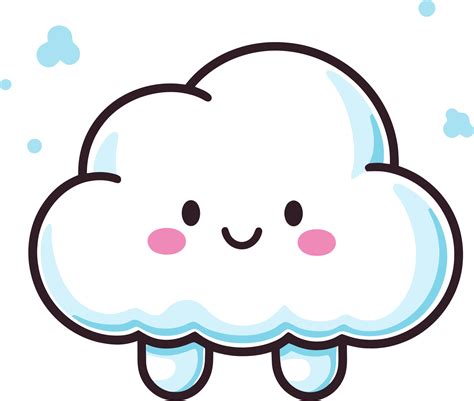Kawaii Nuvem Adesivos Engraçado E Adorável Clima Símbolos Para