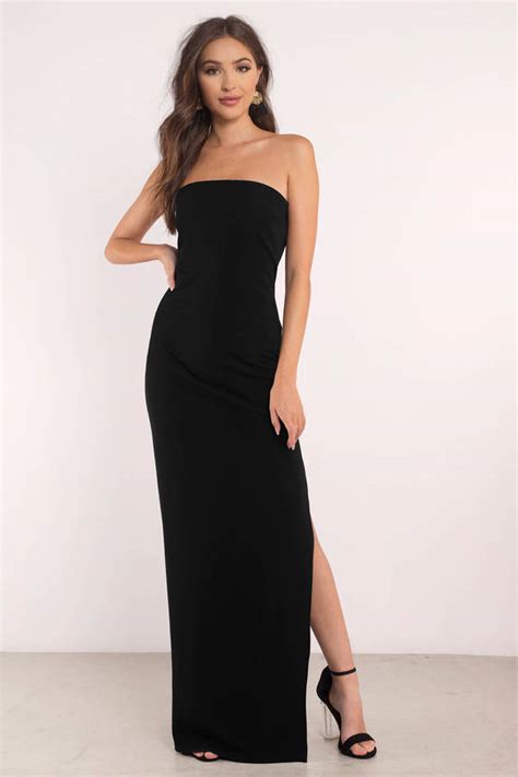 Black Dress Strapless Dress Black Elegant Dress Maxi Dress 72 Tobi Us