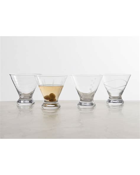 Mikasa Cheers Stemless Martini Glasses Set Of 4 Neiman Marcus