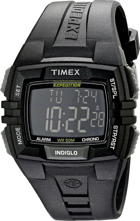 Timex Expedition Mens T49900 Quartz Watch With Black Dial Digital