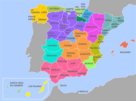 Mapa Provincias Españolas Provincias De España Spain Travel The