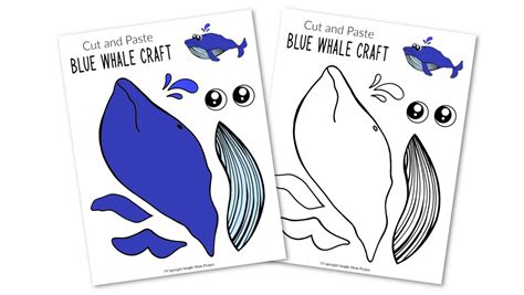 Easy Diy Blue Whale Craft For Kids With Free Whale Template