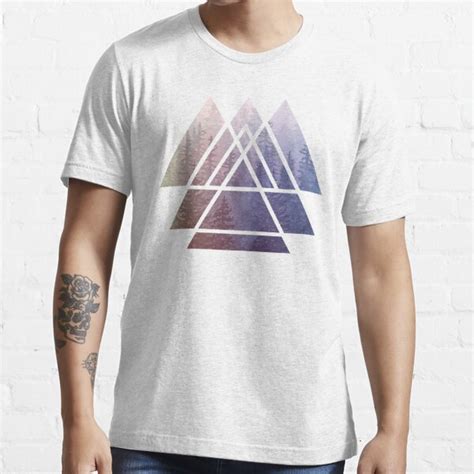 Sacred Geometry Triangles Rainbow Misty Forest T Shirt For Sale By