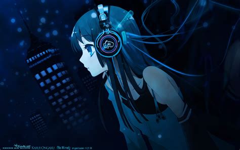 18 Anime Girl Headset Wallpaper