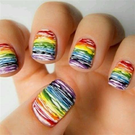 Rainbow Cute Nails Rainbow Nails Simple Nail Art Designs