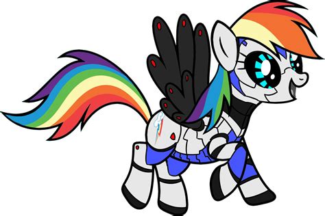 1030895 Safe Artistvladiverse Rainbow Dash Pegasus Pony Robot