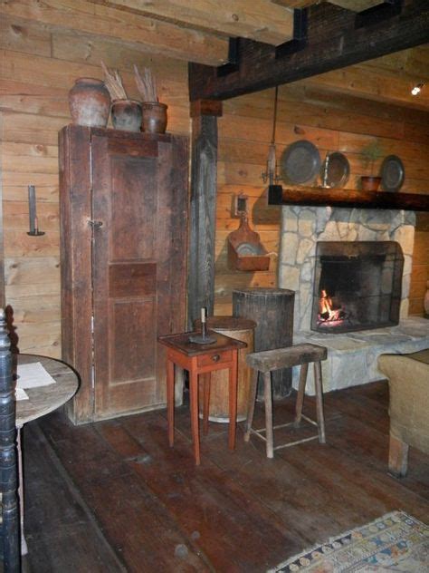 Interior Of Pioneer Log Cabin Bing Images Country Primitive Rustic