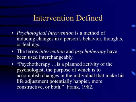 Ppt Psychological Interventions Powerpoint Presentation Free