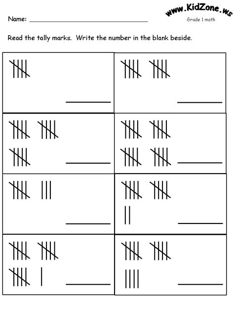 We provide math word problems for addition, subtraction, time, money, fractions and lengths. Grade 1 math tally worksheets