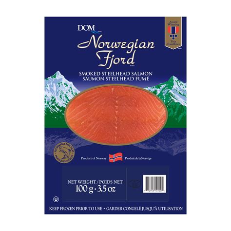 Dom Norwegian Fjord Smoked Steehead Salmon 100g Food Depot Toronto