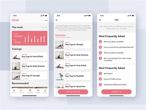 Yoga Fitness App Ui Kit On Behance