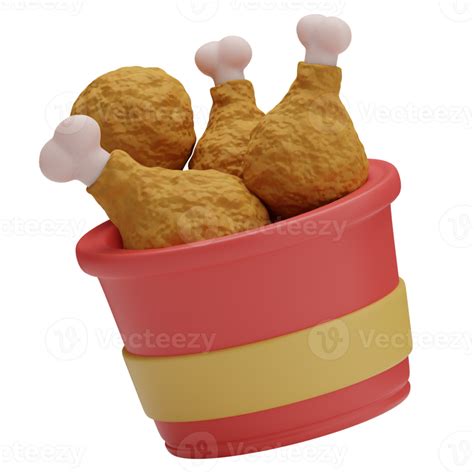 Free D Rendering Food Fried Chicken Illustration Png With