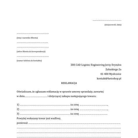 wzór formularza reklamacji.docx | DocDroid