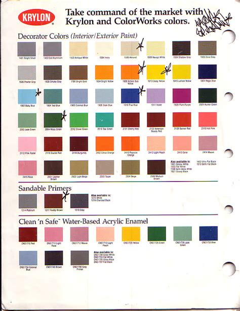 Krylon Color Chart 1 Tace105 Flickr