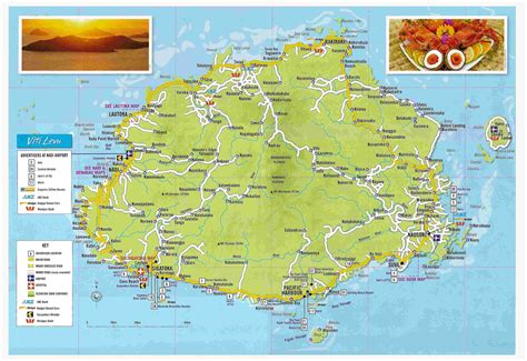 Large Detailed Tourist Map Of Viti Levu Fiji Viti Levu Fiji Large