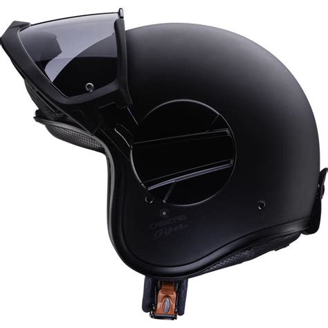 Caberg Ghost Matt Black Open Face Motorcycle Helmet And Visor Open Face