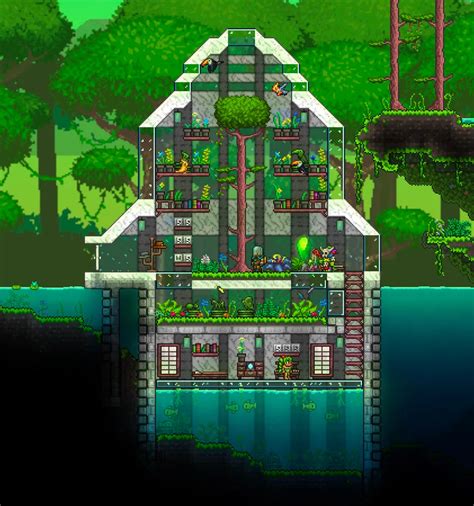 2 The Glass House Is A Terraria Classic This One Has Lots Of Critters Terraria In 2023