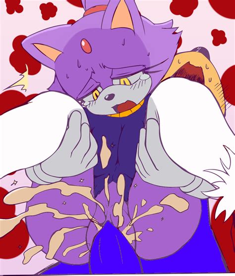 Rule 34 Abstract Background Anthro Blaze The Cat Blush Bottomless Cat