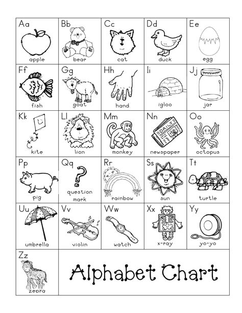4 Best Chart Full Page Alphabet Abc Printable Printableecom Free