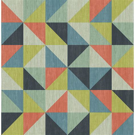Our selection of blue wallpaper includes soft powder blues, duck egg and teal, often combined with neutral backgrounds for a clean and stylish effect. A-Street Puzzle Blue Geometric Wallpaper Sample-2697 ...