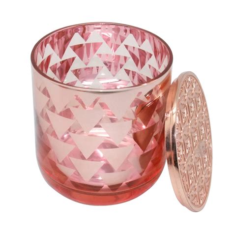 Luxury 85oz Copper Container Unique Candle Jars With Gold Lid Candle