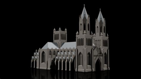 Gothic Cathedral Church 3d Model Turbosquid 1381032