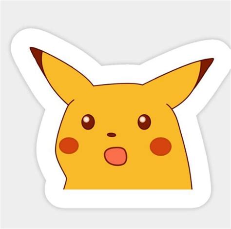 *surprised pikachu face* oh, noooo. Surprised Pikachu Sticker | Sticker drucken, Aufkleber ...