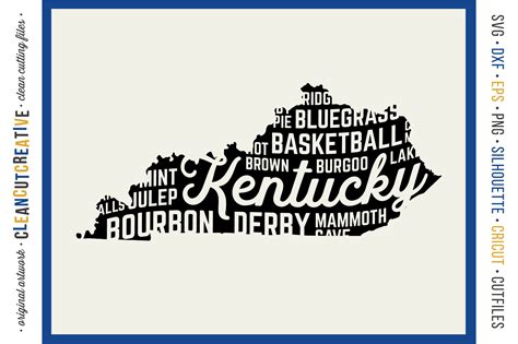 Kentucky State Svg Cut File Cricut Clip Art Commercial Use Silhouette