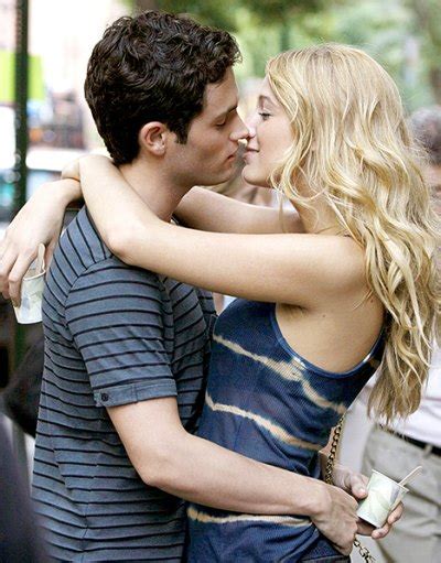penn badgley says blake lively was his best on screen kiss and worst