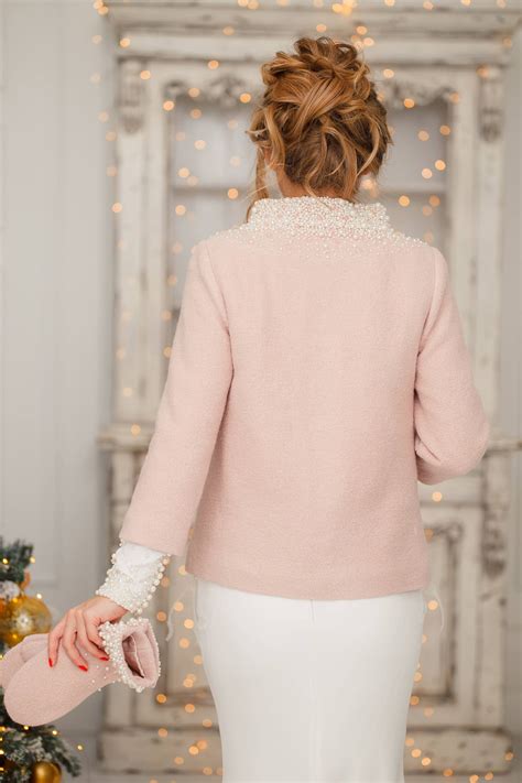 Bridal Jacket Wedding Coat For Winter Wedding Dress Pink Etsy