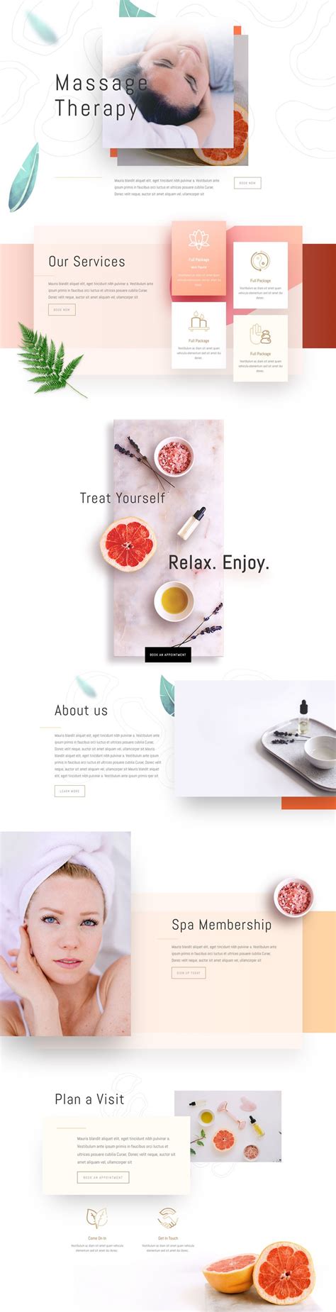 Massage Therapy Landing Page Divi Layout By Elegant Themes