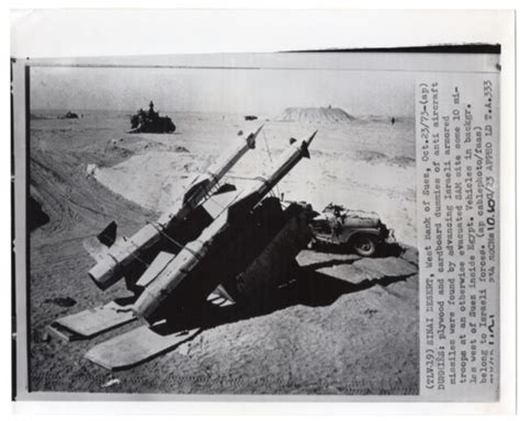 1973 Arab Israeli War Dummy Egyptian Sa 3 Sam Missiles Original News